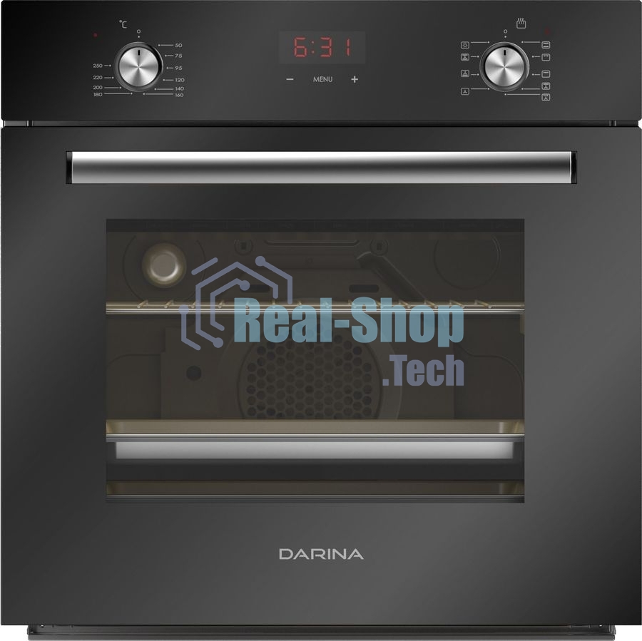 Духовой шкаф электрический Darina 2V5 BDE 112 708 B черный, встраиваемый