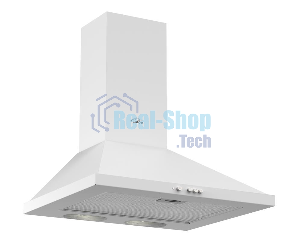 Вытяжка каминная Elikor Оптима 50П-400-К3Л белый, 50 см, 400 куб. м/ч, 55 дБ