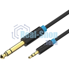 Кабель Vention аудио Jack 6,5 мм M/3,5 M - 3 м