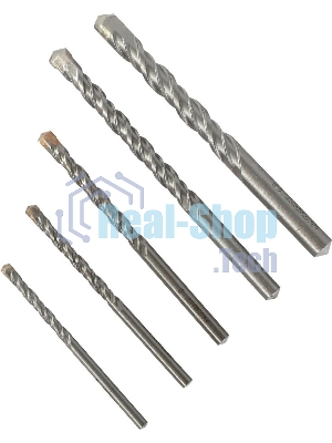 Набор сверл по бетону PATRIOT, 5 шт: 4x75 мм, 5x85мм, 6x100 мм, 8x120 мм, 10x120 мм, в боксе