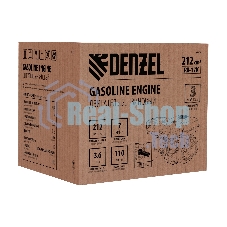 Двигатель бензиновый Denzel RX-17K, 7 л.с., 212 см3, горизонтальный вал шпонка 19 мм