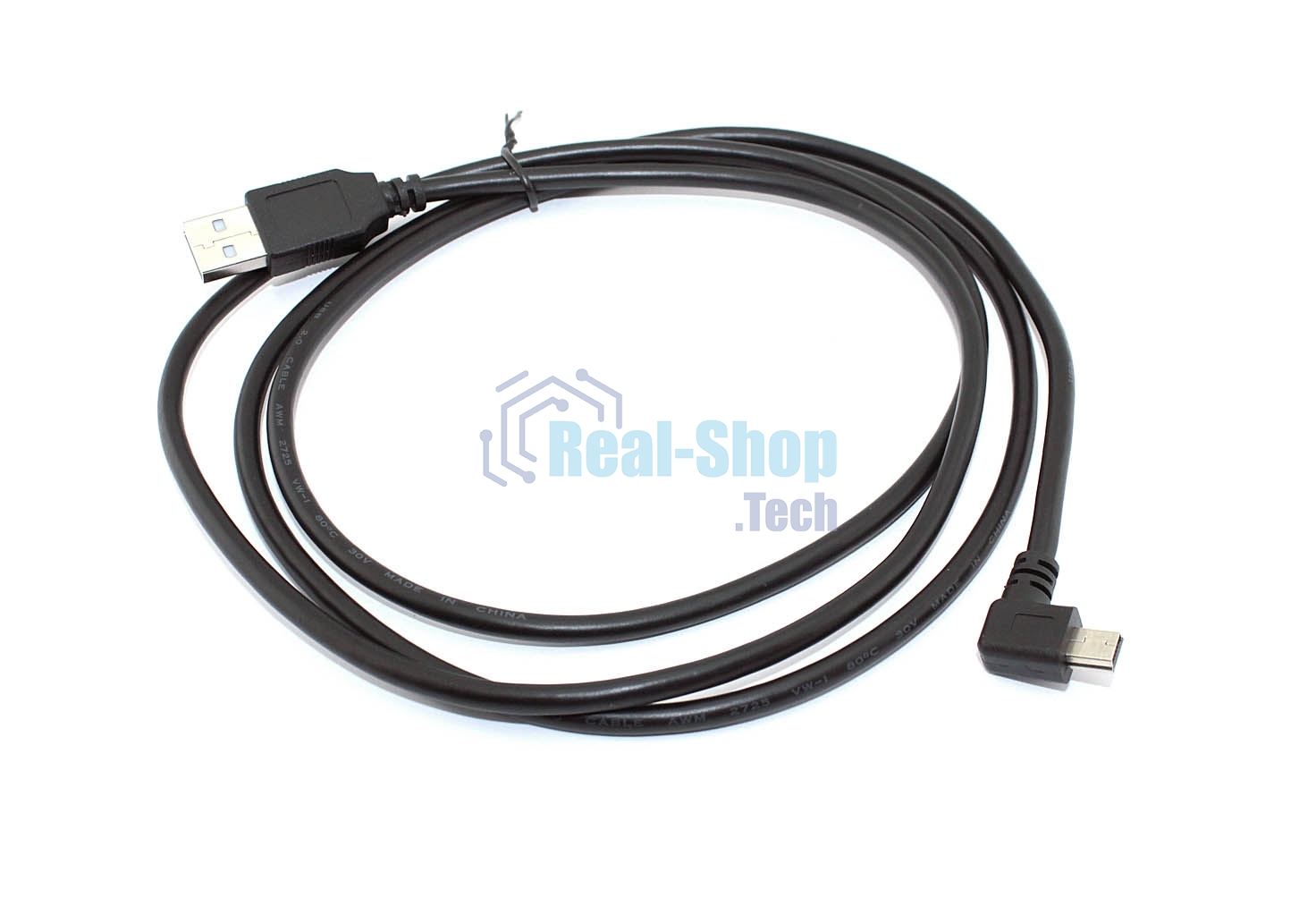 Кабель USB Type A на Mini USB угол вправо 1,5 м