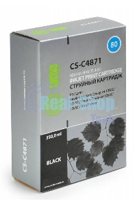 Картридж струйный Cactus CS-C4871 №80 черный (350 мл.) для HP DesignJet 1050C/1055CM/1000