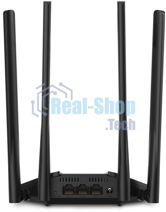 Wi-Fi роутер MERCUSYS MR30G, Wi-Fi 5, AC1200, 2.4/5ГГц, 2 LAN, черный