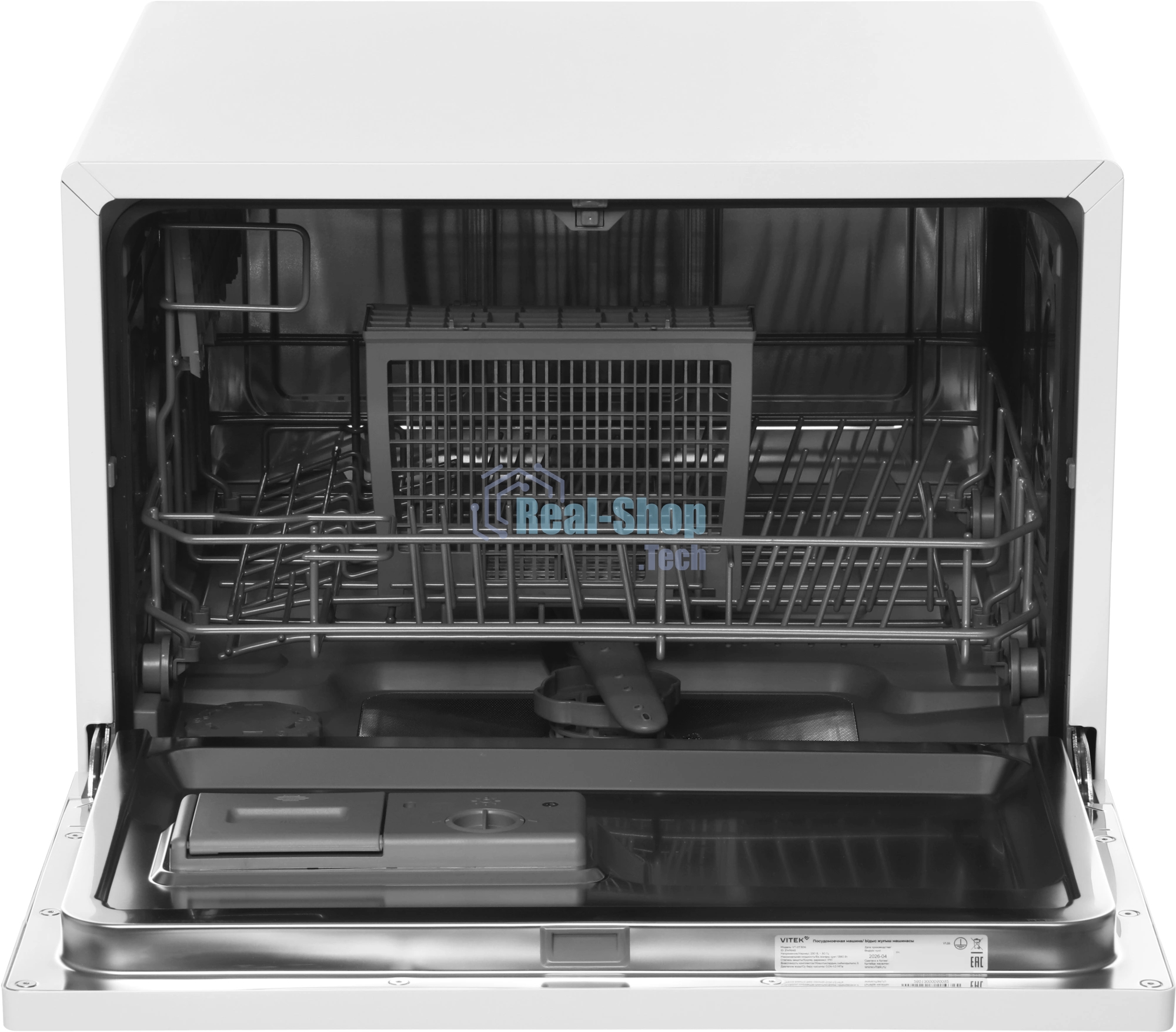 Посудомоечная машина Vitek VT-DT306, белый, 55 см, 6 компл., сушка конденсационная, 58 дБ, класс A+
