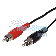 Шнур Rexant 2 RCA - 2 RCA, 1.5 м, черный (10 шт./уп.)