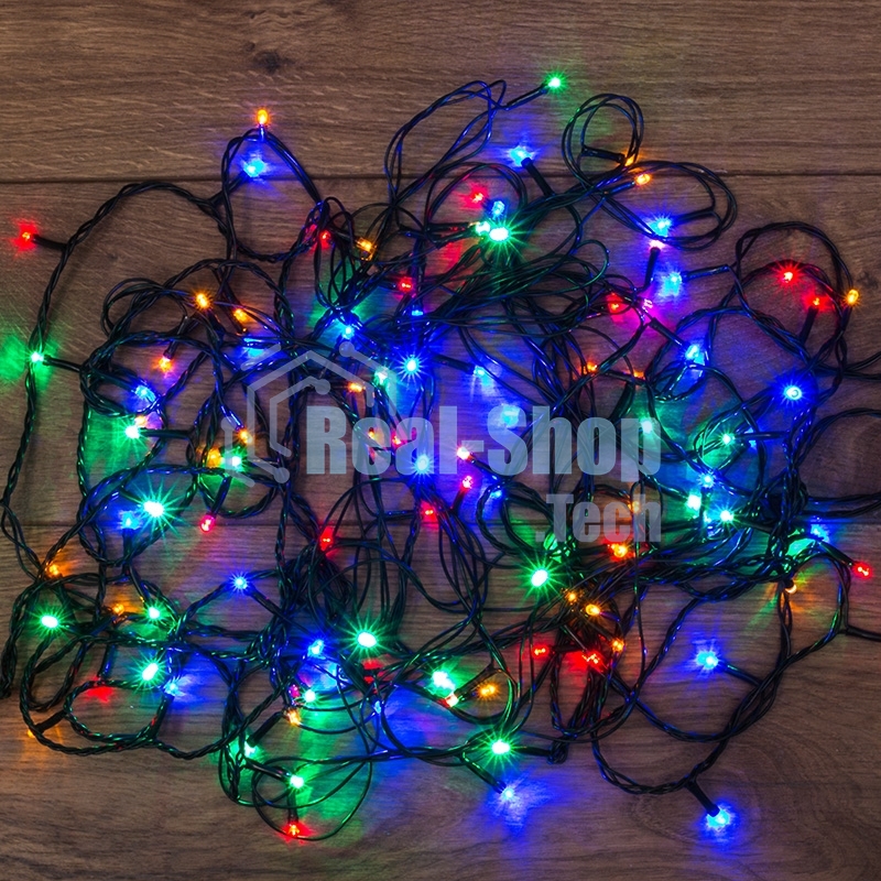 Гирлянда светодиодная универсальная 120 LED МУЛЬТИКОЛОР 12 метров с контроллером