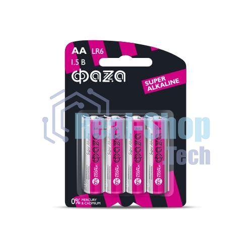 Элемент питания алкалиновый LR 6 Super Alkaline BL-4 (уп.4шт) ФАZА 4895205000285, 1.5 В