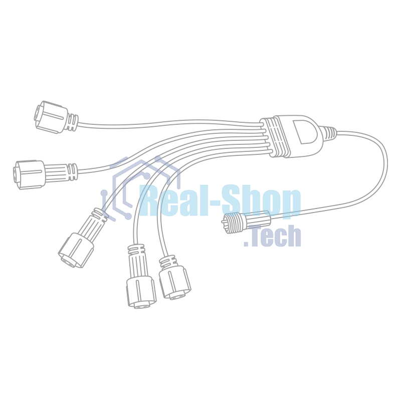 Разветвитель -Y для уличных гирлянд Neon-night Professional (1 вход, 5 выходов) белый ПВХ