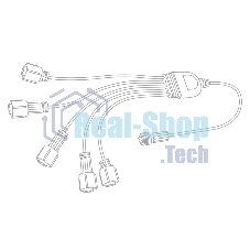 Разветвитель -Y для уличных гирлянд Neon-night Professional (1 вход, 5 выходов) белый ПВХ