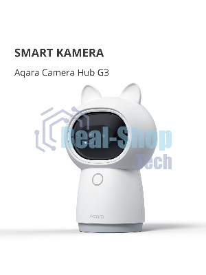 Камера AQARA Camera Hub G3/Камера+ управления/Управление жестами/Камера 360/2K 2304х1296p/Протокол связи:Zigbee/WiFi/Питание:USB-C/белый CH-H03