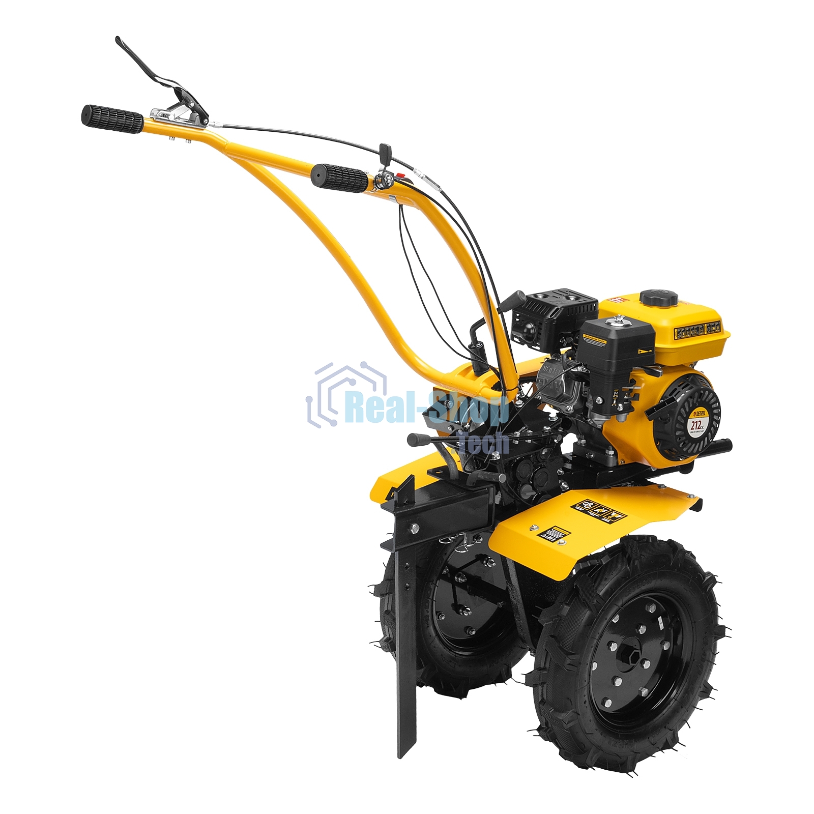 Мотоблок Denzel DPT-370S, 7 л.с., ремен.сцеп, фрез 3х4, ШОМ, передачи 3В/1Н