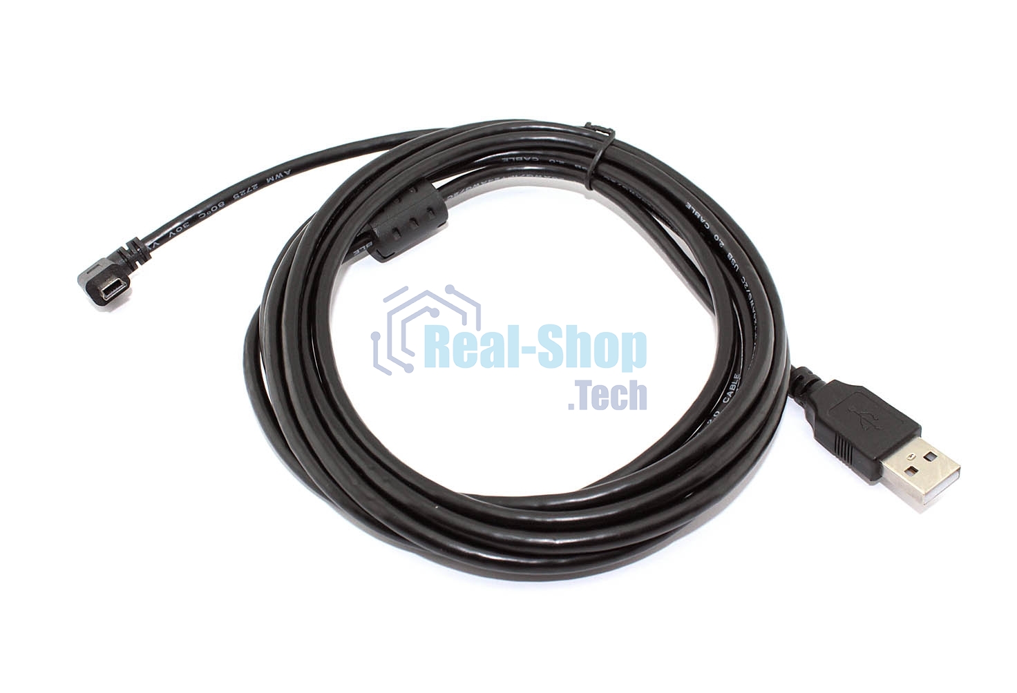 Кабель USB Type A на Mini USB угол вправо 3 м