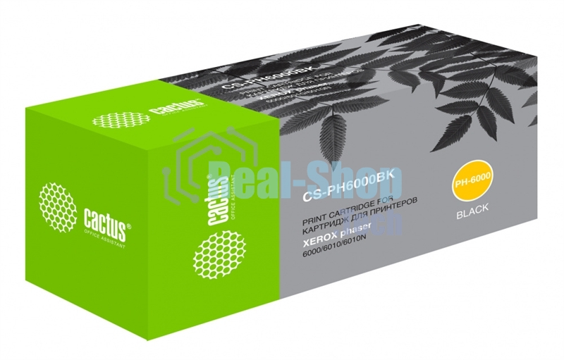 Картридж лазерный Cactus CS-PH6000BK (106R01634) черный (2000 стр.) для Xerox 6000/6010