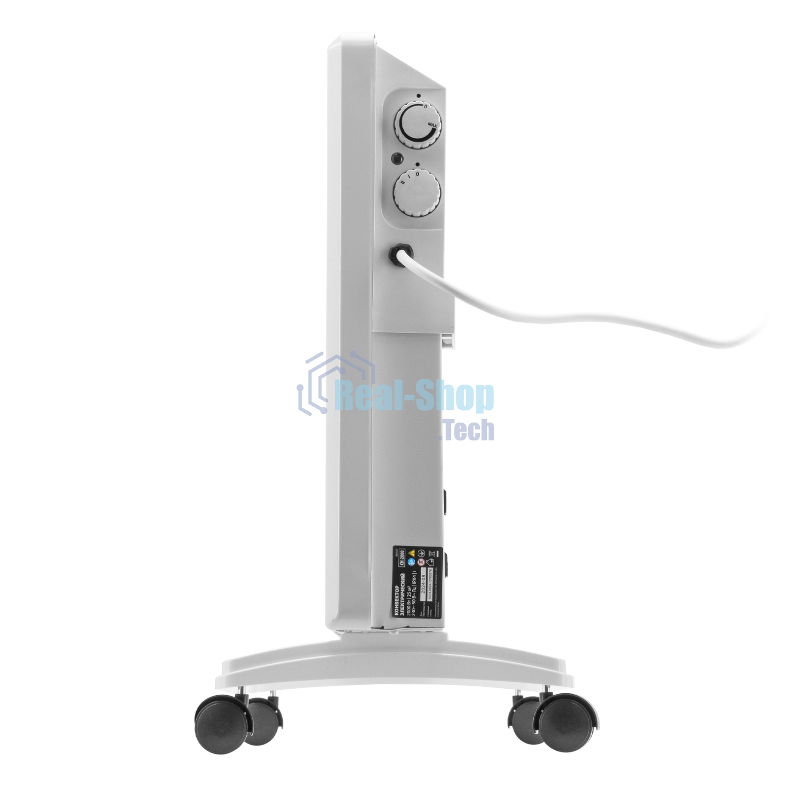 Конвектор электрический MTX CH-2000, белый, 2000 Вт, 25 м2, термостат