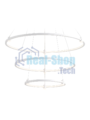 Подвесной светодиодный светильник Ambrella light FL5511/3+9 WH белый 90W 3000K/4200K/6400K D800/600/400*1300 (без ПДУ)