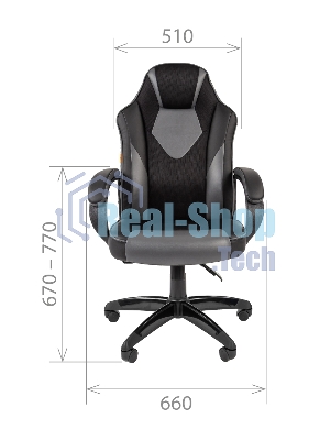 Кресло Chairman game 17 черный, экокожа, 120 кг, механизм качания