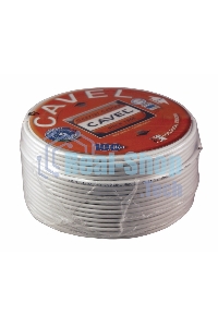 Кабель коаксиальный CAVEL SAT 50 M, Cu/Al/CuSn, 64%, 75 Ом, бухта 100 м, белый
