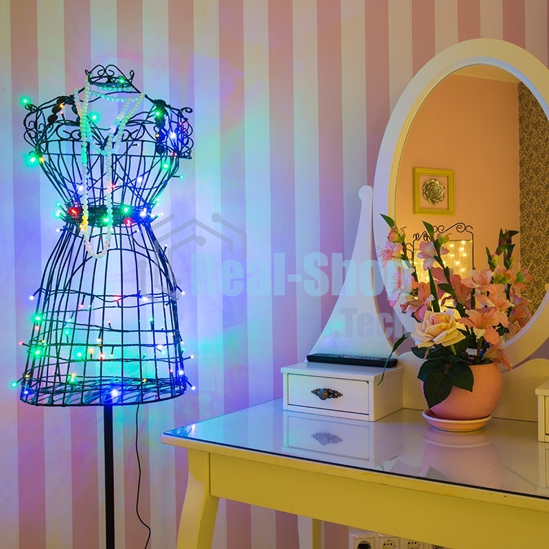 Гирлянда светодиодная универсальная 120 LED МУЛЬТИКОЛОР 12 метров с контроллером