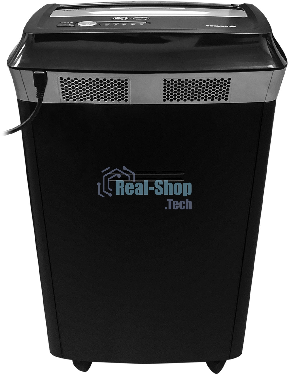 Шредер ГЕЛЕОС УМ35-4 (DIN P-4) фрагмент 3,9x30мм, 26 листов (70гр./м²), 35 литров, Уничт.скобы,скрепки,пл.карты,CD. TouchGuard.JamFree.ECO