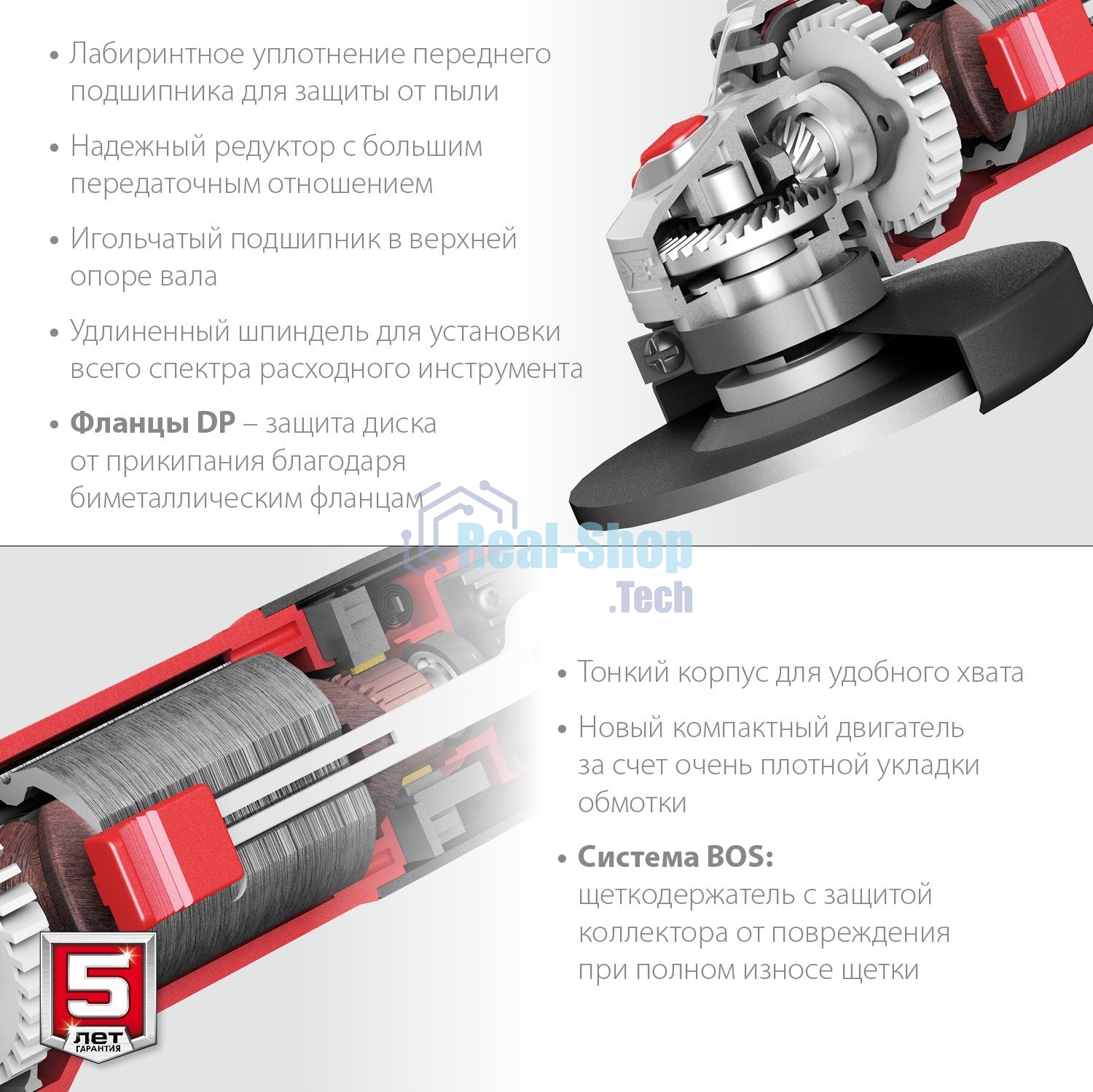 Угловая шлифовальная машина Зубр 125 мм, 1100 Вт.