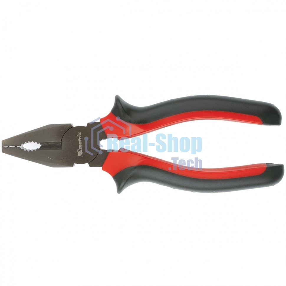 Плоскогубцы Matrix черный Nickel, 180 мм, комбинированные, двухкомпонентные рукоятки