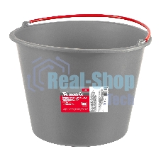 Ведро строительное Matrix пластмассовое 12 л, ударопрочное, обрезиненная ручка