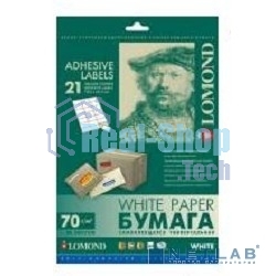 Самоклеящаяся бумага Lomond универсальная для этикеток, A4, 21 делен. (70 x 42.3 мм), 70 г/м2, 50 листов