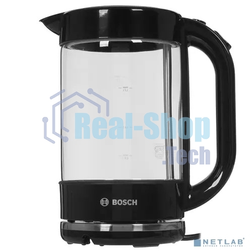 Чайник электрический Bosch TWK70B03 1.7л. 2400Вт черный (корпус: стекло)