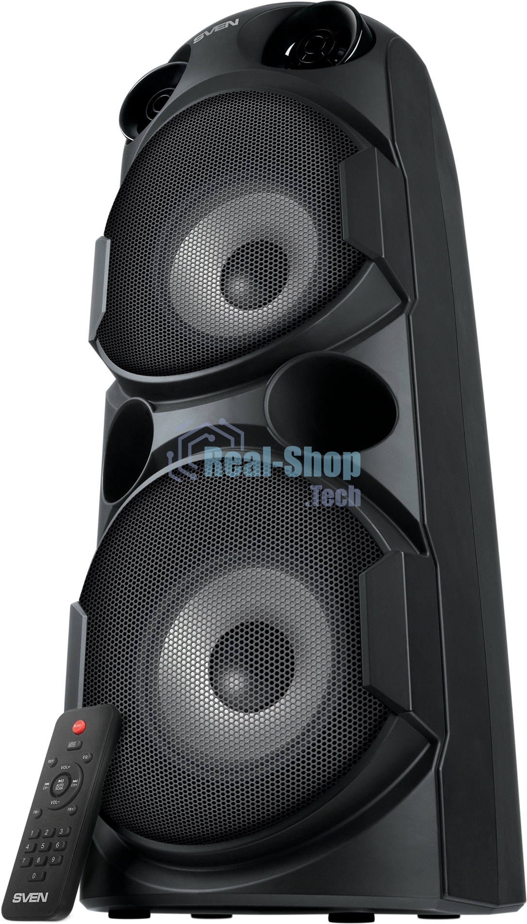 Колонка АС Sven PS-750, черный (80 Вт, TWS, Bluetooth, FM, USB, microSD, LED-дисплей, 2х4400мА*ч)