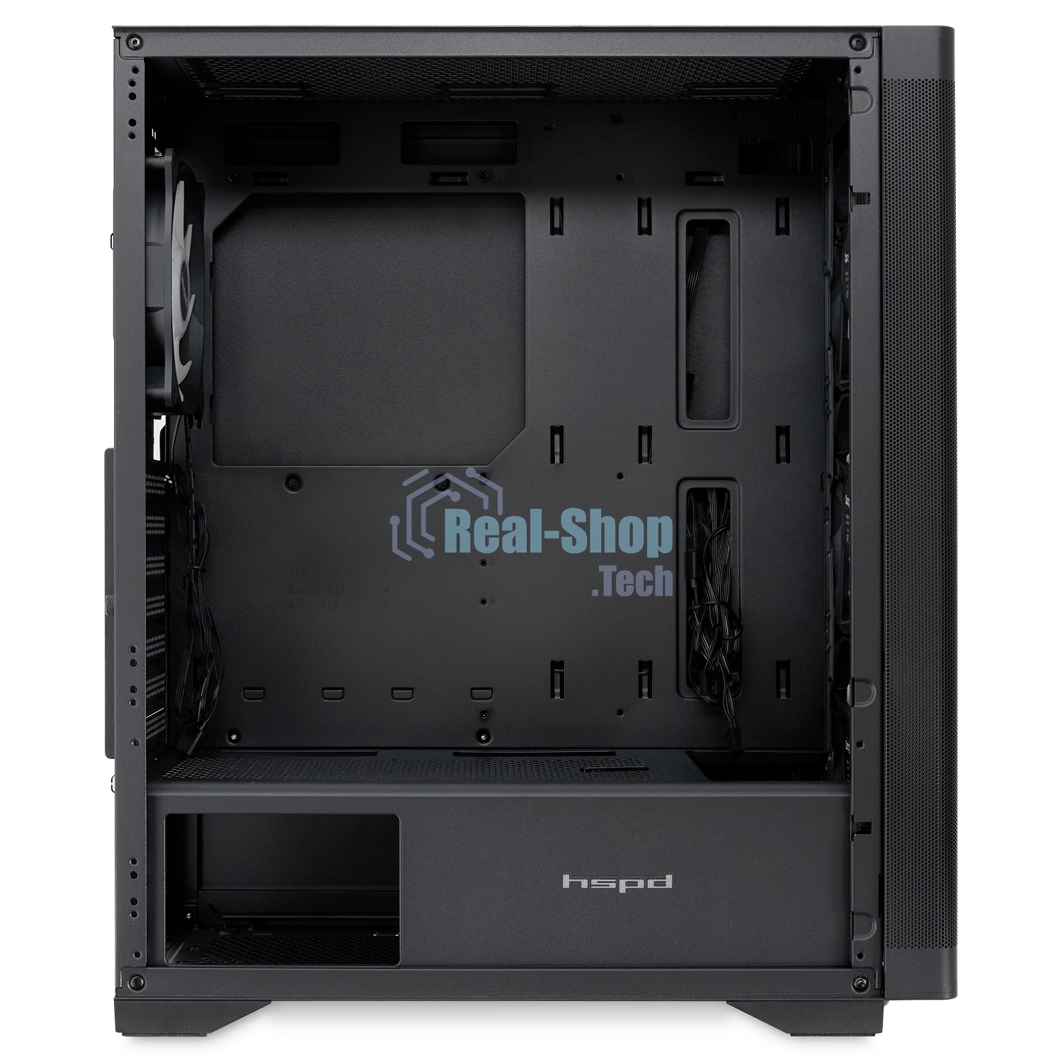 Компьютерный корпус HSPD M520, Mesh Mid Tower, черный, slide TG, 0.45 SPCC, 4x120мм ARGb ATX, mATX, mITX 160/330/184мм 2x2.5
