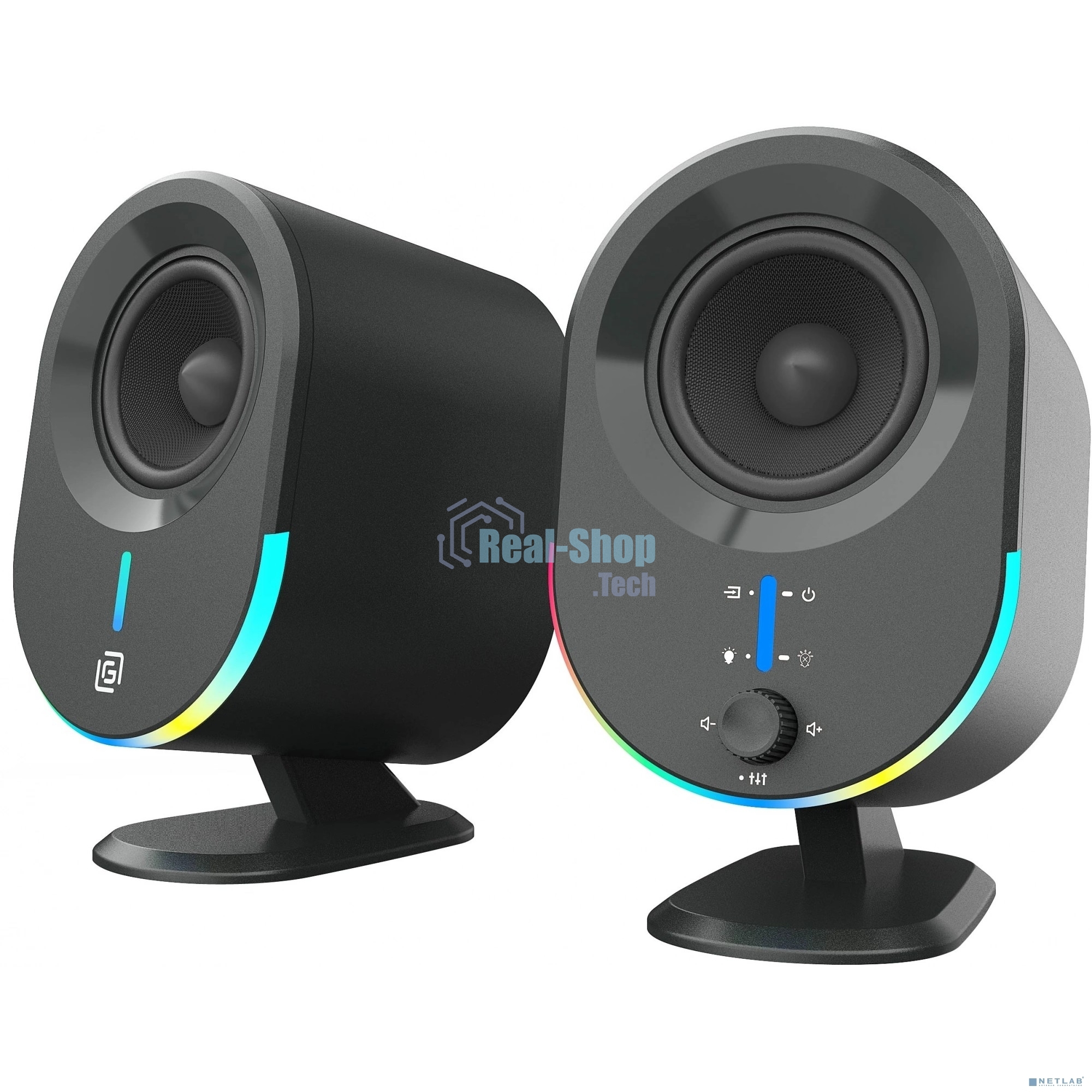 Акустическая система Оклик OK-303A 2.0 черный 20Вт BT