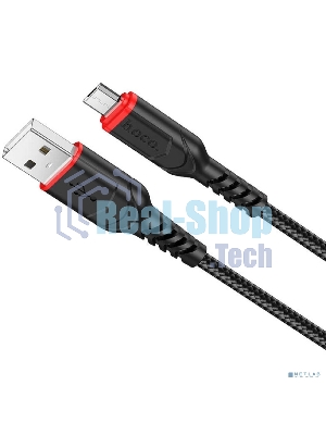 Кабель USB Micro/HOCO HC-44890 X59/1m/2.4A/Нейлон/черный