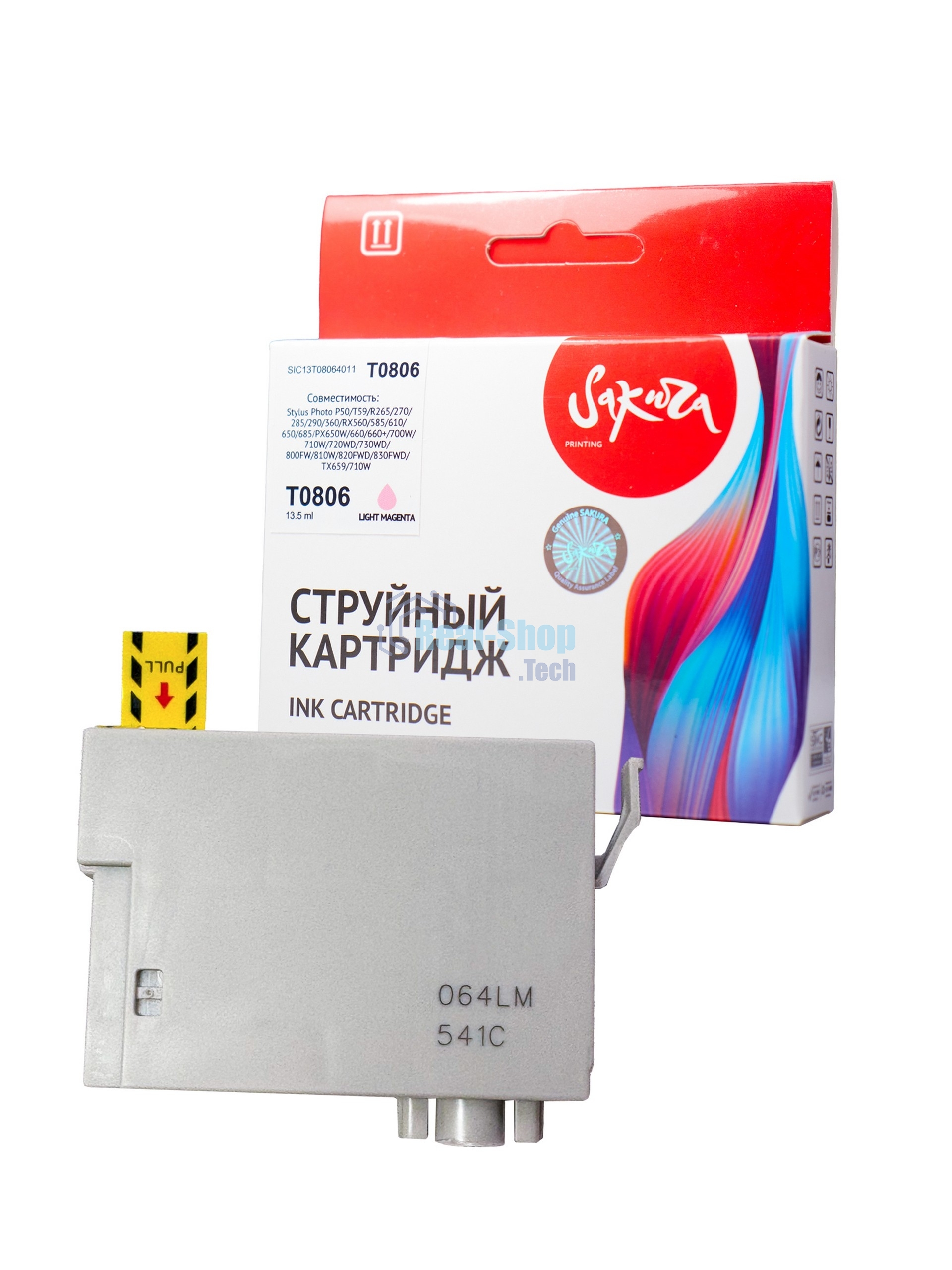 Картридж струйный Sakura C13T08064011 (T0806) для Epson, светло-пурпурный, 7,4 мл.