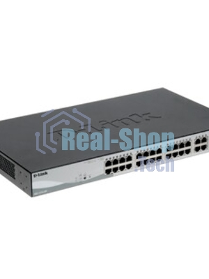 Коммутатор D-Link DGS-1210-28P/FL2A Управляемый L2 PoE-коммутатор, 24x1000Base-T PoE, 4xCombo 1000Base-T/SFP, PoE-бюджет 193 Вт, защита от статического электричества до 6 кВ, CLI