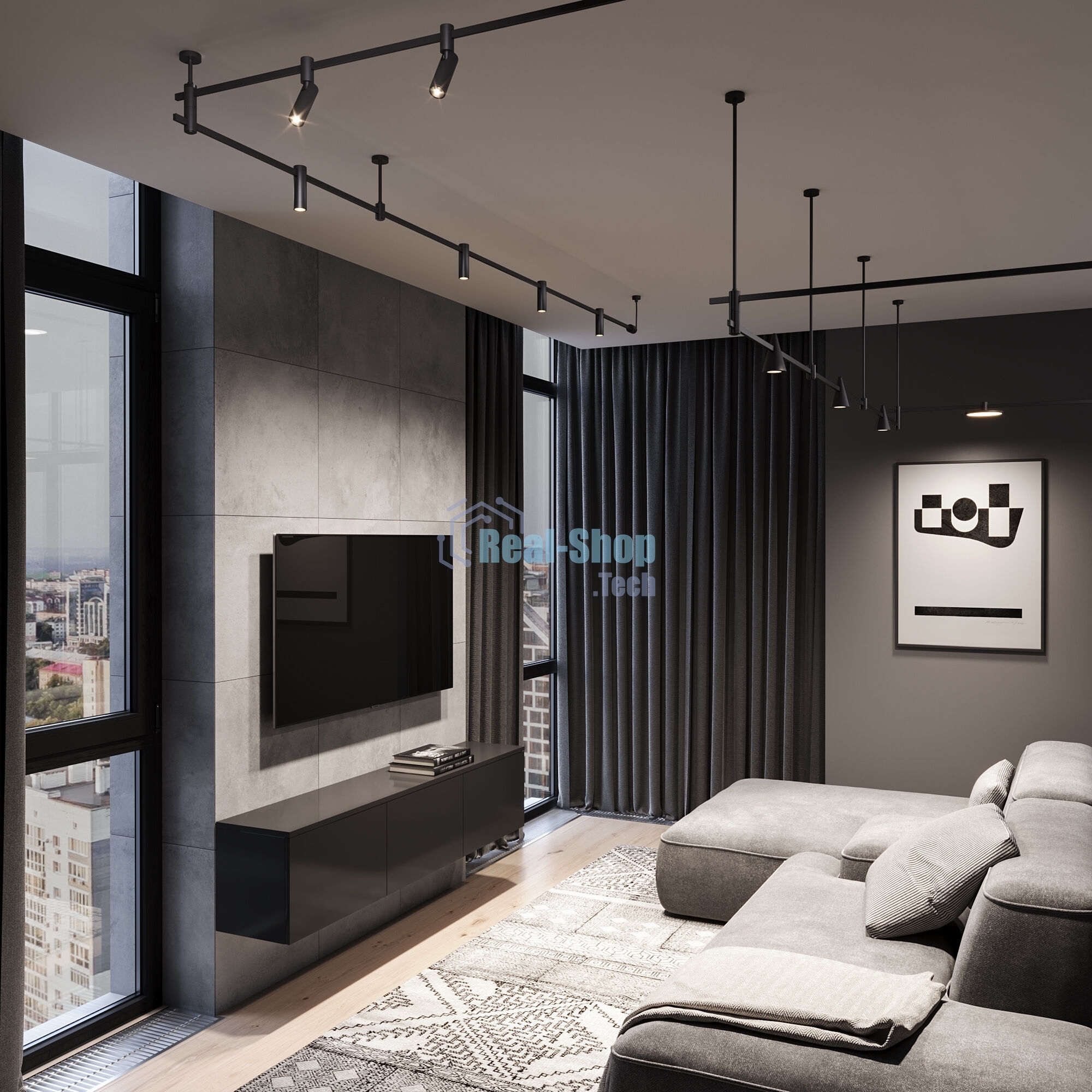 Трековый светильник 85117/01 5W 3000K  (чёрный) Esthetic Magnetic
