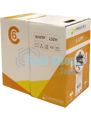 Кабель информационный Lanmaster LAN-6EUTP-HFLT-VI кат.6 UTP 4 пары 23AWG LSZH внутренний 305м фиолетовый
