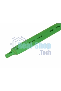 Термоусаживаемая трубка Rexant 12,0/6,0 мм, зеленая, упаковка 50 шт. по 1 м