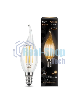 Лампа светодиодная Filament Свеча на ветру E14 7Вт 2700К Gauss 104801107