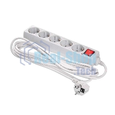 Сетевой фильтр Buro 500SL-5-G 5 м (5 розеток) серый (пакет ПЭ)