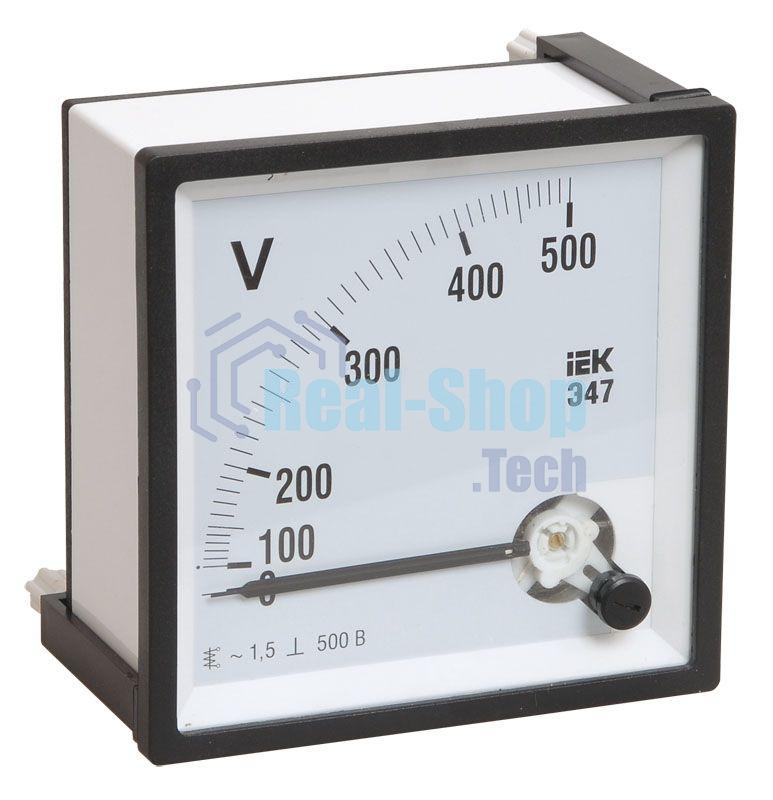 Вольтметр Э47 72х72мм 500В кл. точн. 1.5 ИЭК IPV10-6-0500-E