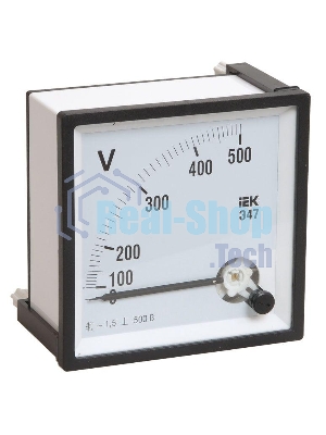 Вольтметр Э47 72х72мм 500В кл. точн. 1.5 ИЭК IPV10-6-0500-E