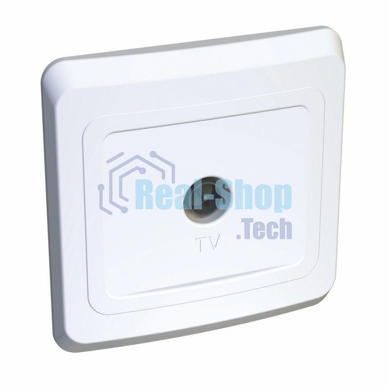 Розетка телевизионная TV 1-м СП Этюд оконечная бел. SchE TVC-002B