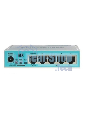 Роутер MikroTik RB750Gr3 hEX (RouterOS L4) with power supply and case 5 port 10/100/1000 гигабитный высокопроизводительный Ethernet