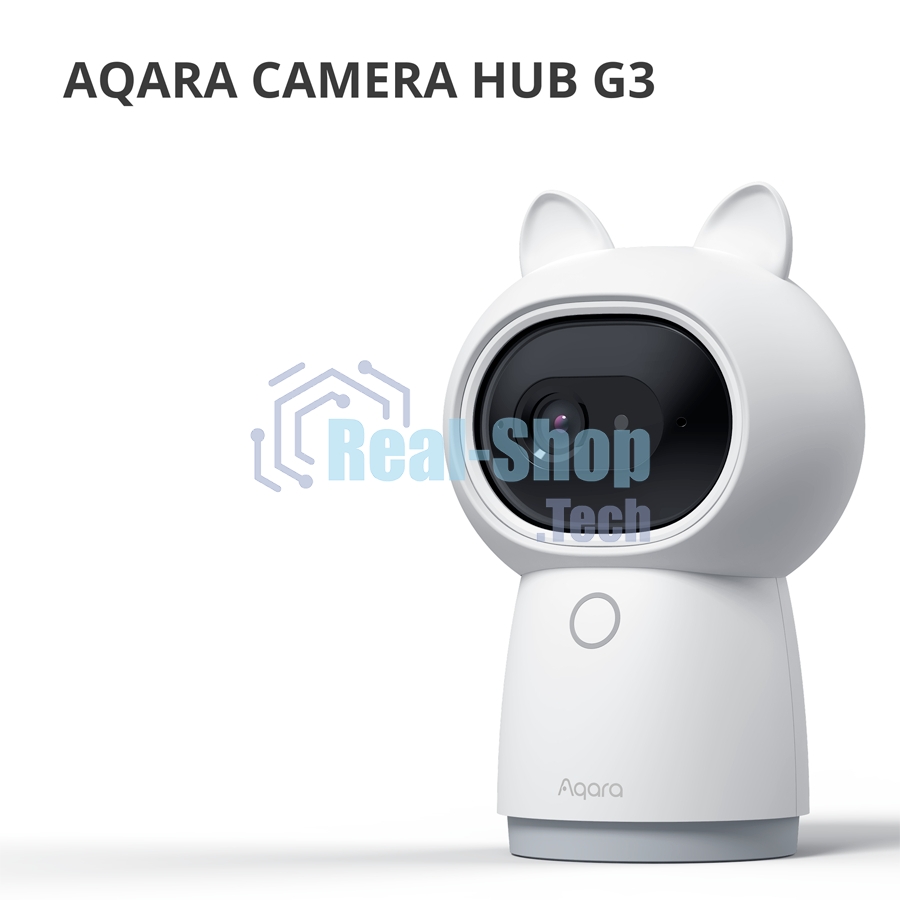 Камера AQARA Camera Hub G3/Камера+ управления/Управление жестами/Камера 360/2K 2304х1296p/Протокол связи:Zigbee/WiFi/Питание:USB-C/белый CH-H03