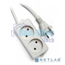 Сетевой фильтр Гарнизон EL-NL2-W-2, 2 розетки, допустимый ток 10А, длина 2 м.