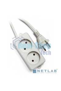 Сетевой фильтр Гарнизон EL-NL2-W-2, 2 розетки, допустимый ток 10А, длина 2 м.