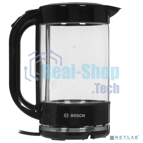 Чайник электрический Bosch TWK70B03 1.7л. 2400Вт черный (корпус: стекло)