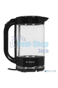 Чайник электрический Bosch TWK70B03 1.7л. 2400Вт черный (корпус: стекло)