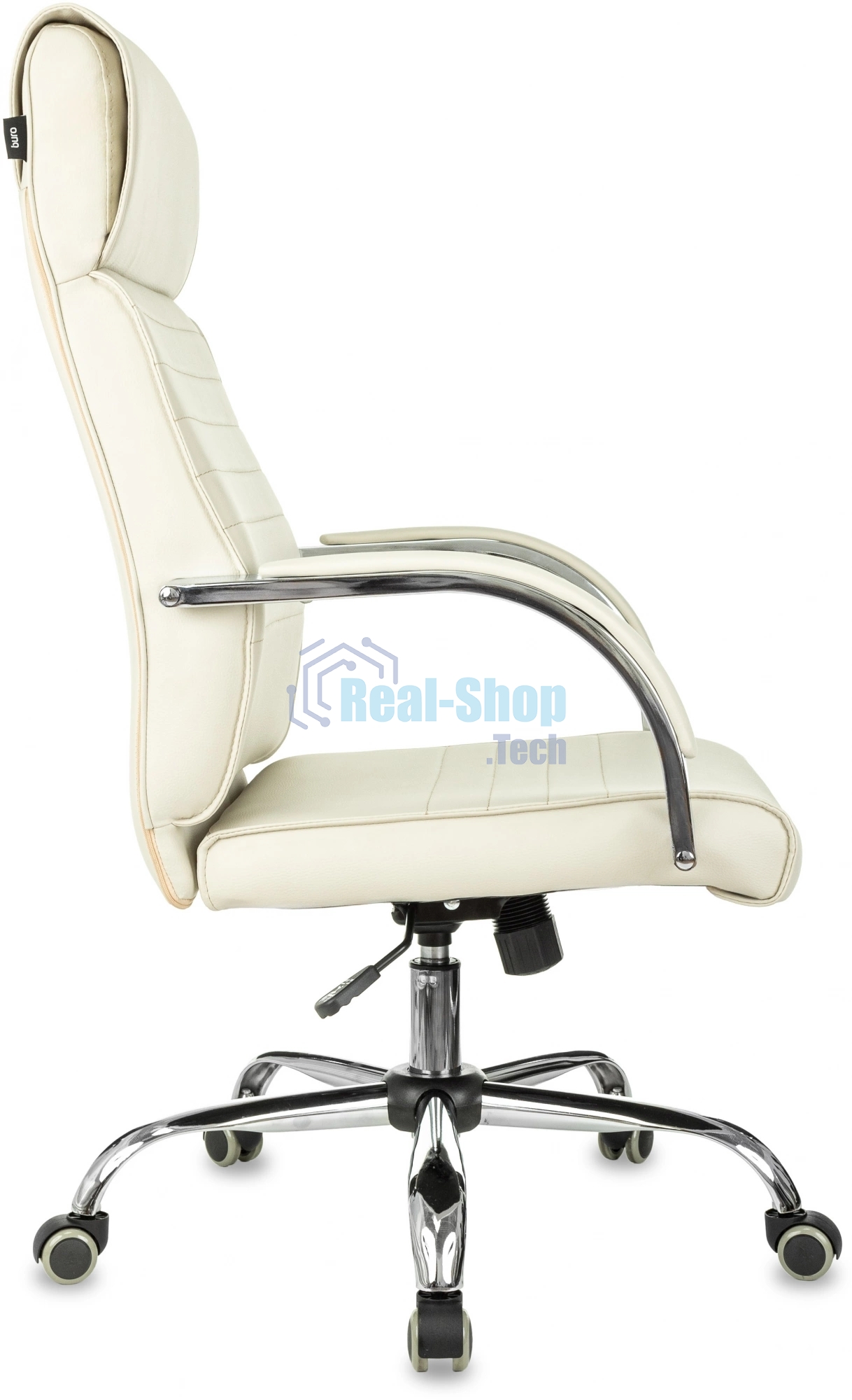 Кресло руководителя Бюрократ T-8010SL/IVORY слоновая кость, искусственная кожа, крестовина хром